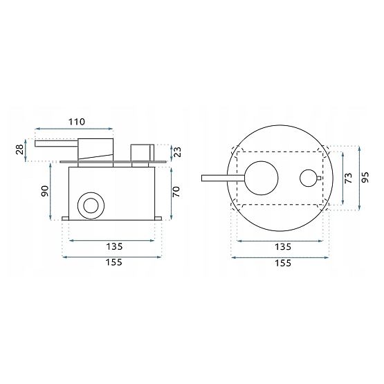 Recessed Shower Set Rea Lungo Grip Titan + BOX