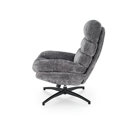 Recliner Chair DARIO with Footrest and Rocking Function, Gray (1p=1pc)
