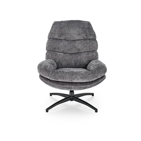 Recliner Chair DARIO with Footrest and Rocking Function, Gray (1p=1pc)