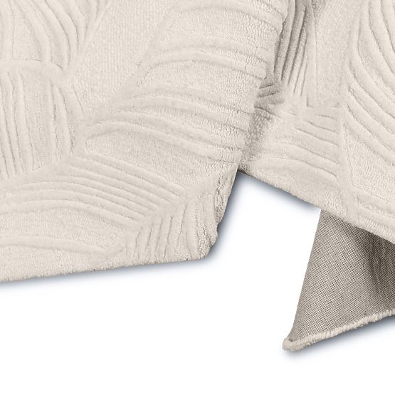 Rectangular Mona Tufted Wool Rug, Cream, Leaves, Rug Size: 160x230