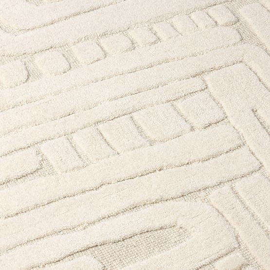 Rectangular Rug Sophia, Tufted, Cotton, Cream, Rug Size: 190x290