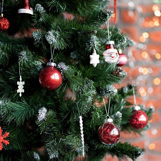 Red Santa Christmas Ornament Set 149 pcs