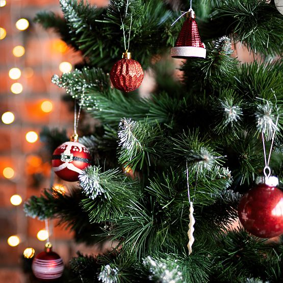 Red Santa Christmas Ornament Set 149 pcs