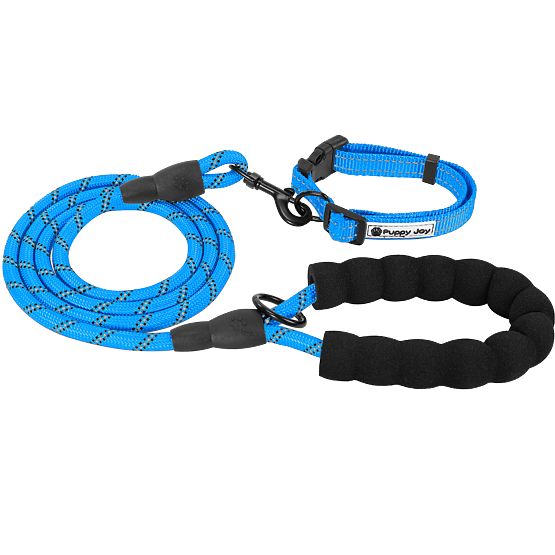 Reflective Leash and Collar for Dog PJ-037 Blue