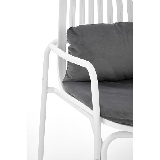 Relaxation Chair MELBY, Frame - White, Upholstery - Gray (2p=6pcs)