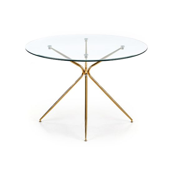 RONDO Table, Top - Clear, Legs - Gold (2p=1pc)