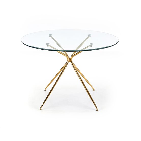RONDO Table, Top - Clear, Legs - Gold (2p=1pc)
