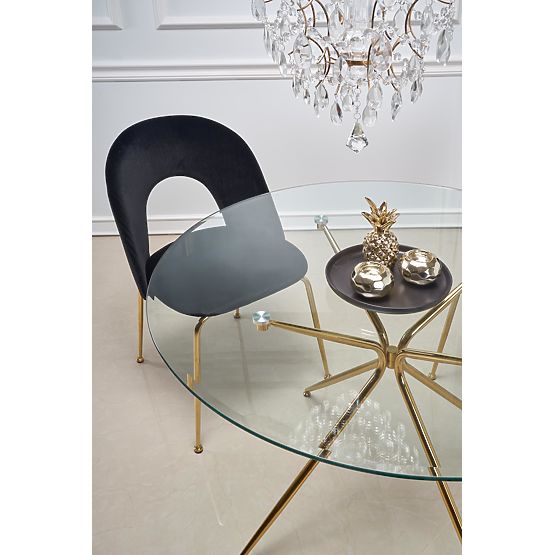 RONDO Table, Top - Clear, Legs - Gold (2p=1pc)