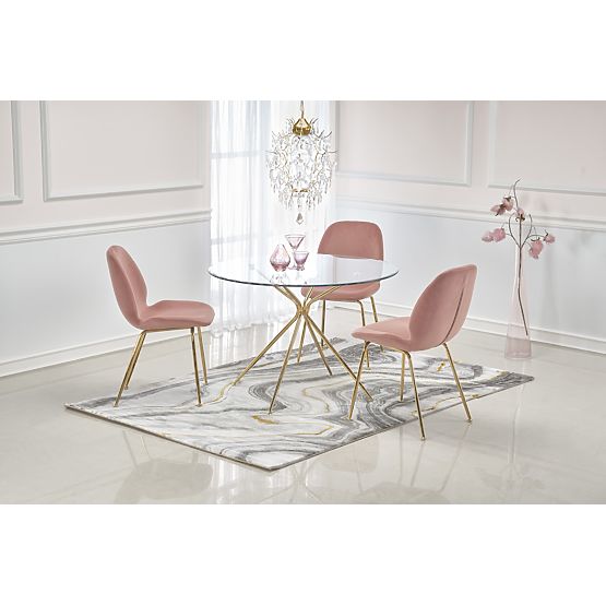 RONDO Table, Top - Clear, Legs - Gold (2p=1pc)