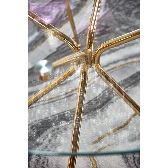 RONDO Table, Top - Clear, Legs - Gold (2p=1pc)