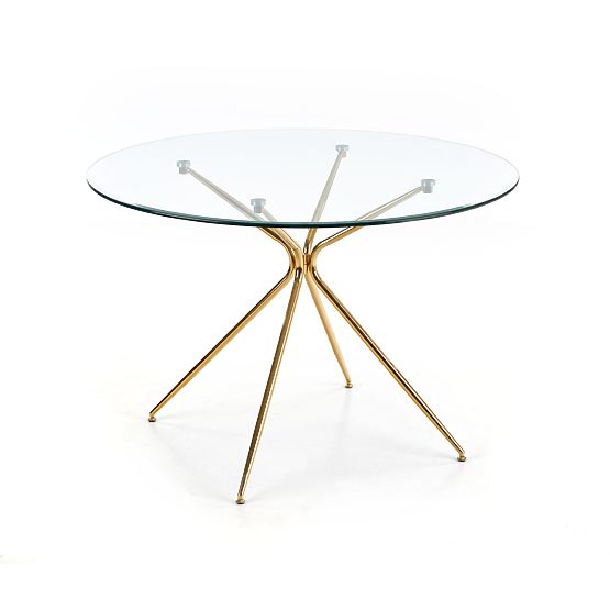 RONDO Table, Top - Clear, Legs - Gold (2p=1pc)