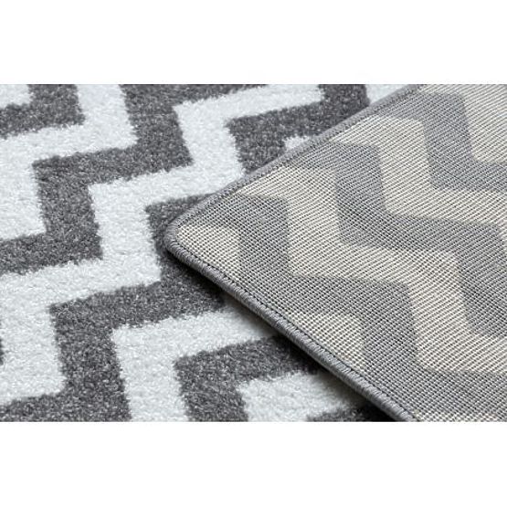 Round Carpet SKETCH - F561 Zigzag, Gray White