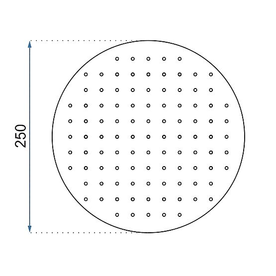 Round Shower Head Rea 25cm Gold