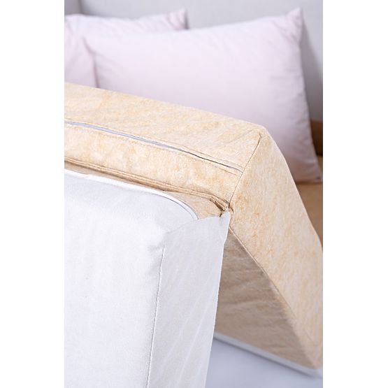 Convertible Sofa Jack - Light Gray / Powder Pink