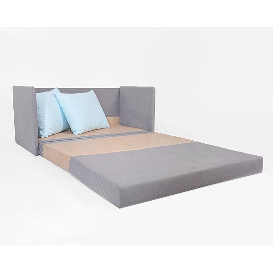 Convertible Sofa Jack - Dark Gray / Light Blue