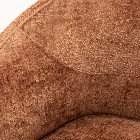 Rumble Swivel Chair Copper, Rounded Shape