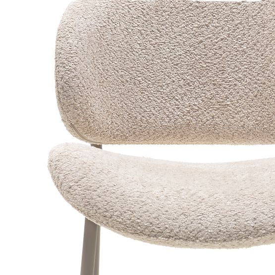 Safira Upholstered Chair Beige, Boucle