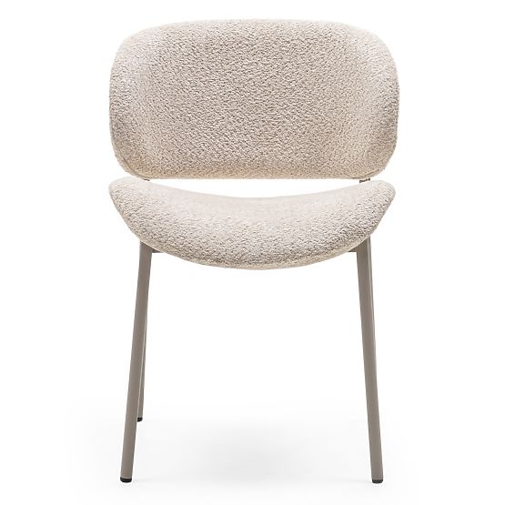 Safira Upholstered Chair Beige, Boucle