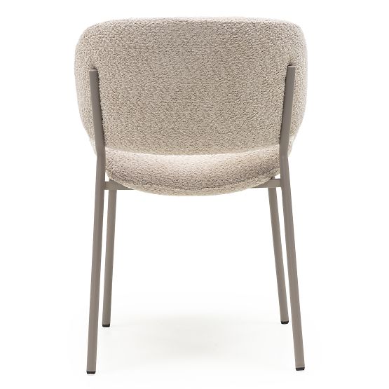 Safira Upholstered Chair Beige, Boucle