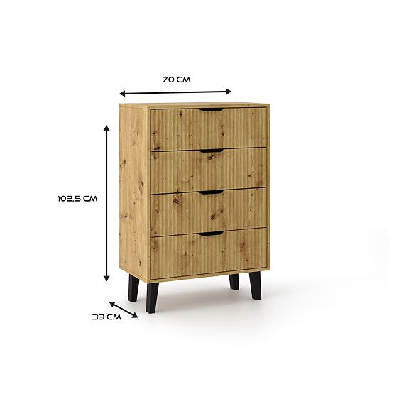 Scandi 4S SLIM Dresser ARTISAN OAK