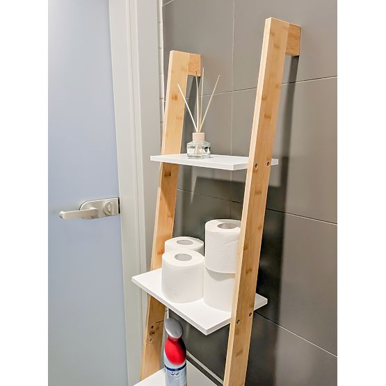Scandi Bamboo ladder shelf