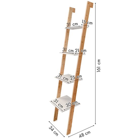 Scandi Bamboo ladder shelf