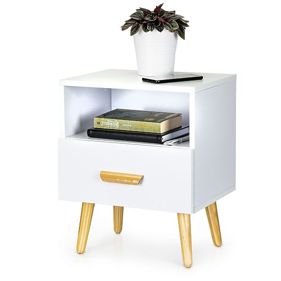 SCANDI bedside table with drawer