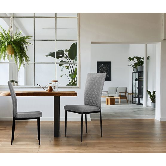 Set of 4 Dining and Living Room Chairs Gray