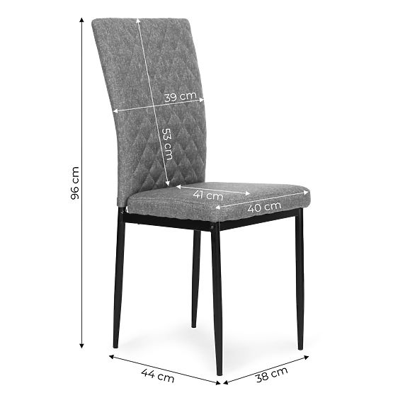 Set of 4 Dining and Living Room Chairs Gray