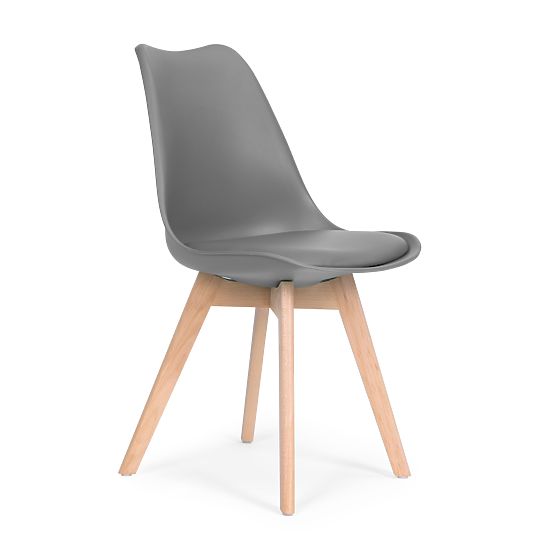 Set of 4 Living Room and Dining Room Chairs with Cushion Grey ModernHome