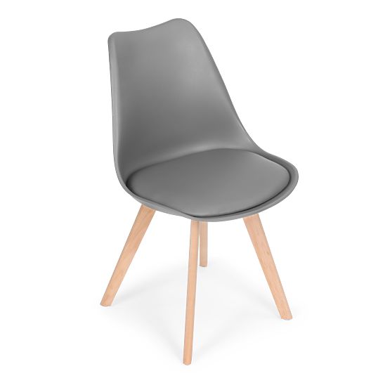 Set of 4 Living Room and Dining Room Chairs with Cushion Grey ModernHome