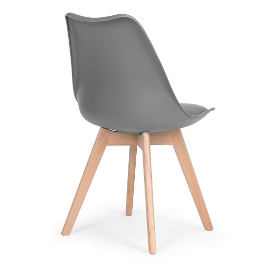 Set of 4 Living Room and Dining Room Chairs with Cushion Grey ModernHome