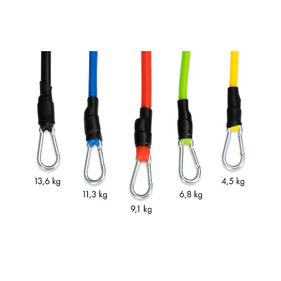 Set of 5 Fitness Resistance Bands with Handles