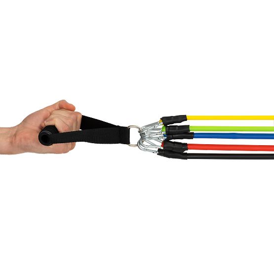 Set of 5 Fitness Resistance Bands with Handles