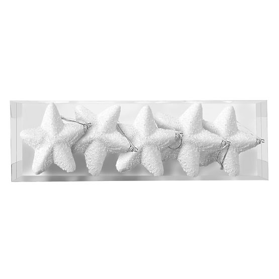 Set of 5 White Stars KL-21X21