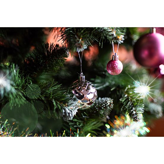 Set of Christmas Decorations Lila/Rose 208 pcs