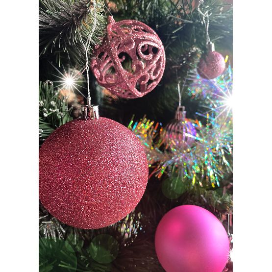 Set of Christmas Decorations Lila/Rose 208 pcs