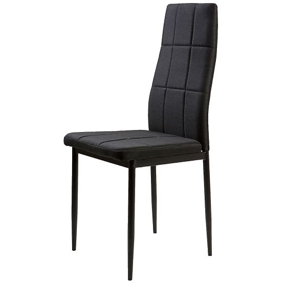 Set of Upholstered Chairs for Dining and Living Room 4pcs Black