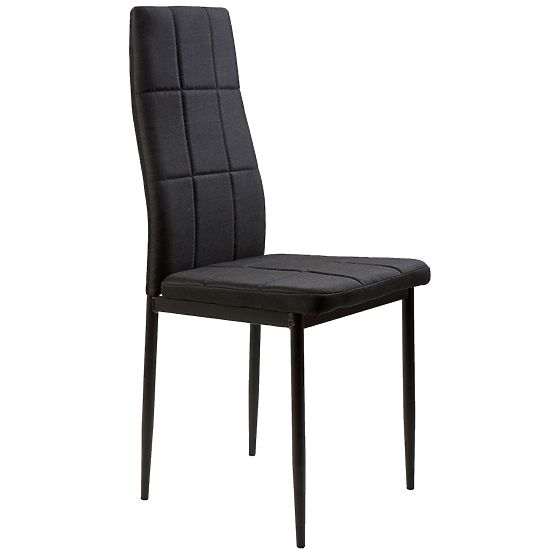 Set of Upholstered Chairs for Dining and Living Room 4pcs Black