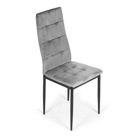 Set of Velvet Chairs for Dining and Living Room 4pcs Grey