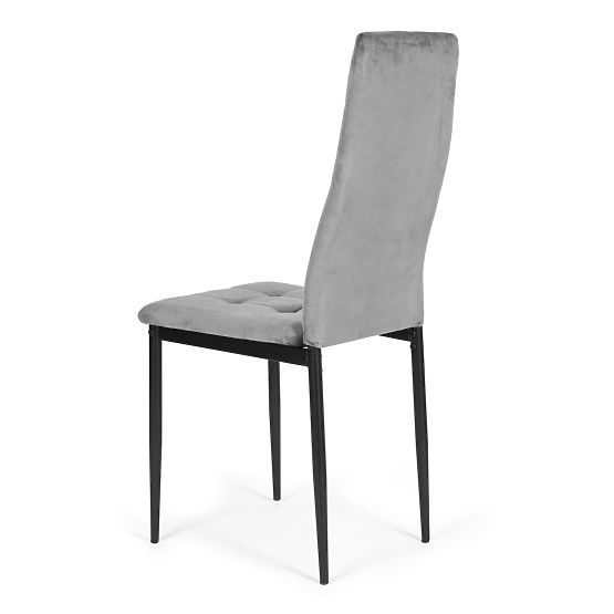 Set of Velvet Chairs for Dining and Living Room 4pcs Grey