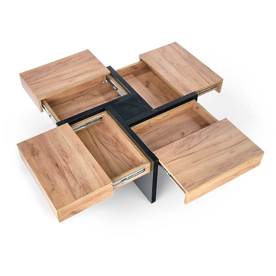 SEVILLA Coffee Table Top: Oak Craft, Legs: Black (3p=1pc)