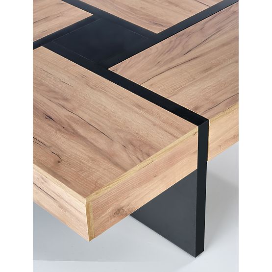 SEVILLA Coffee Table Top: Oak Craft, Legs: Black (3p=1pc)