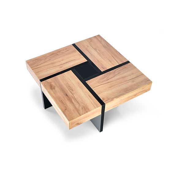 SEVILLA Coffee Table Top: Oak Craft, Legs: Black (3p=1pc)