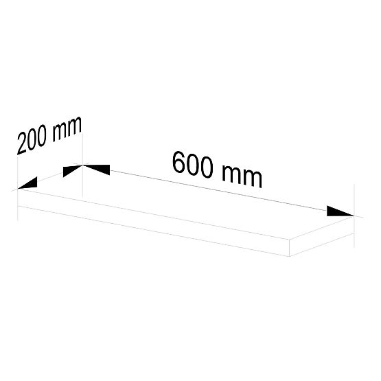 SHELF PS-3 60cm WHITE