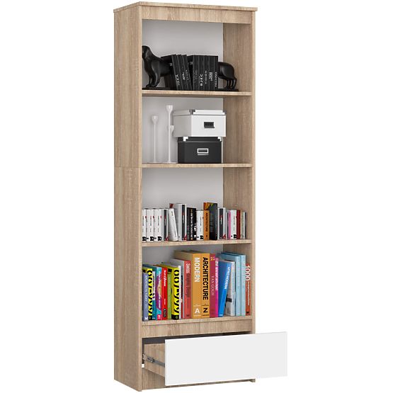 SHELF R60 1DR 4S CLP PK OAK SONOMA / WHITE