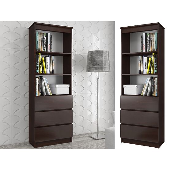 SHELF R60 3DR 2S CLP WENGE