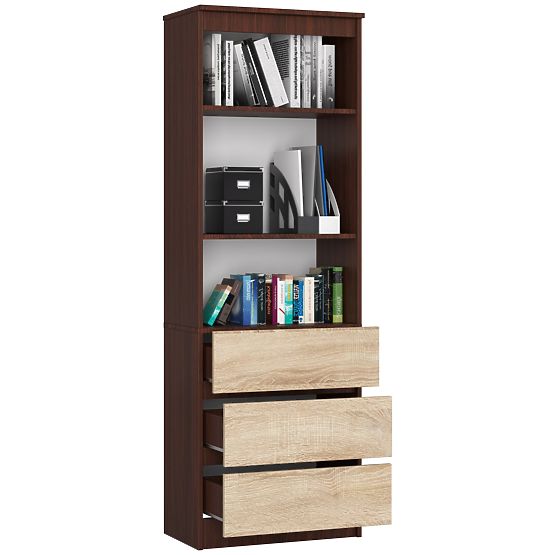 SHELF R60 3DR 2S CLP WENGE / SONOMA