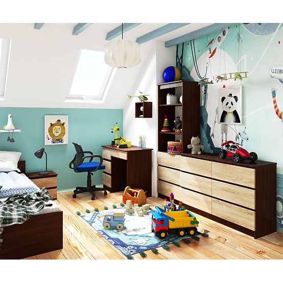 SHELF R60 3DR 2S CLP WENGE / SONOMA