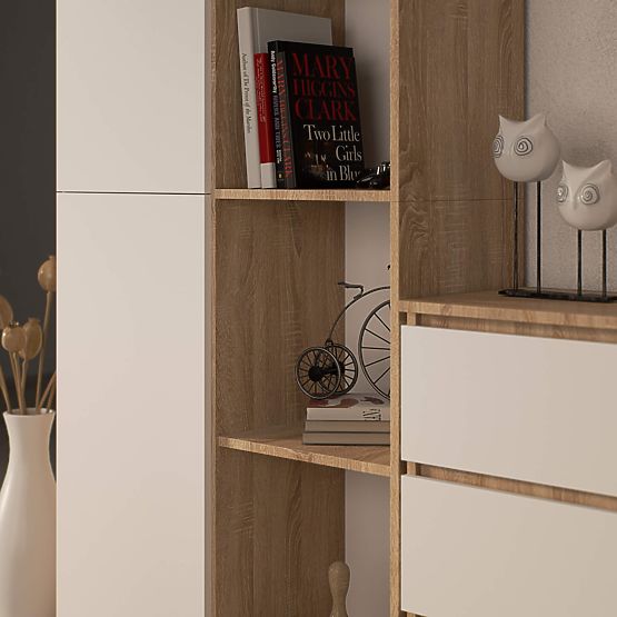 SHELF R80 1D 4P CLP OAK SONOMA / WHITE
